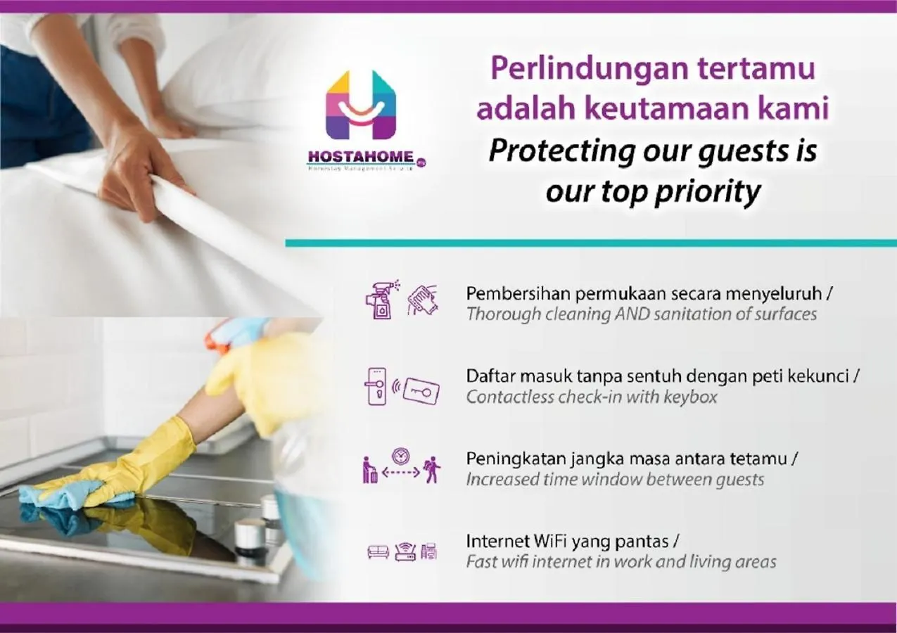 Hostahome Suites At Sky Habitat Opposite R&F Mall Johor Bahru Apartment